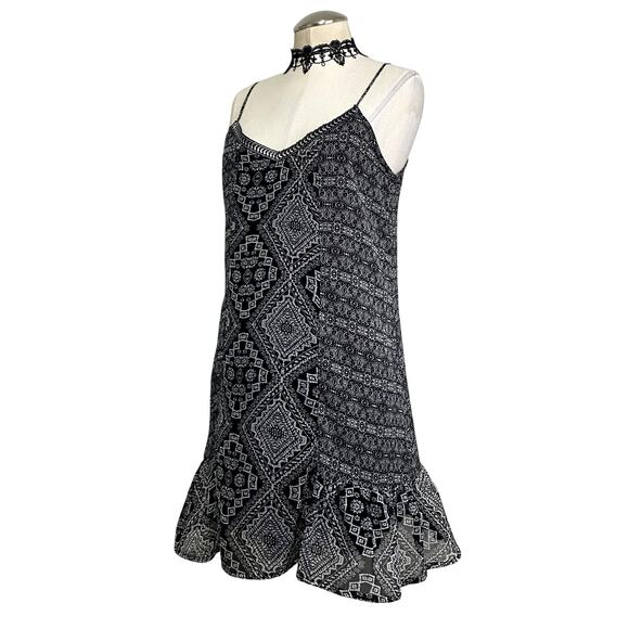 American Rag Babydoll Whimsygoth Boho Flowy Ruffle Mini Dress - Picture 3 of 11